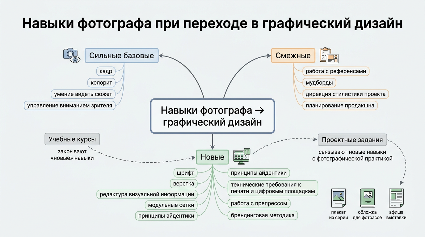 Навыки фотографа для графического дизайна